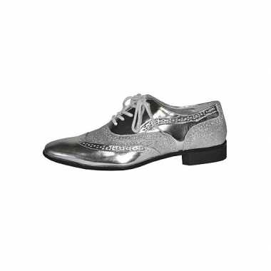 Zilveren heren party disco schoenen