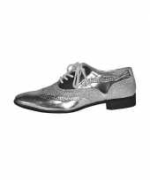 Zilveren heren party disco schoenen