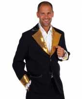 Zwart goud glitter kleding heren